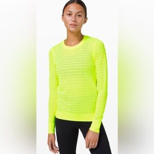 Lululemon Neon Yellow Long Sleeve Women's Top